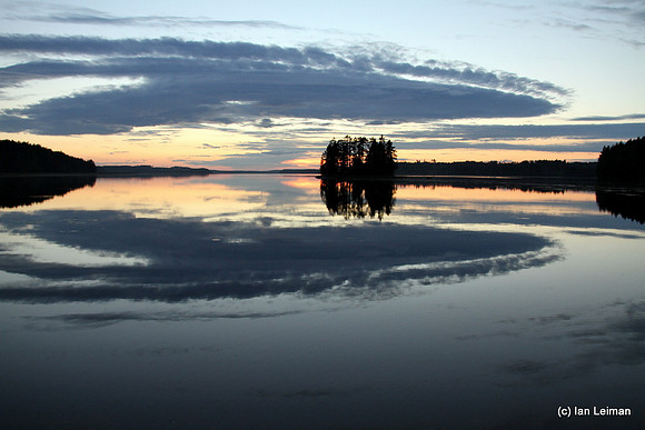 Sunset on the road to Savonlinna
