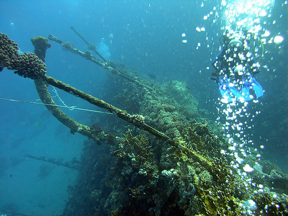 The wreck of Carnatic at abu Nuhas