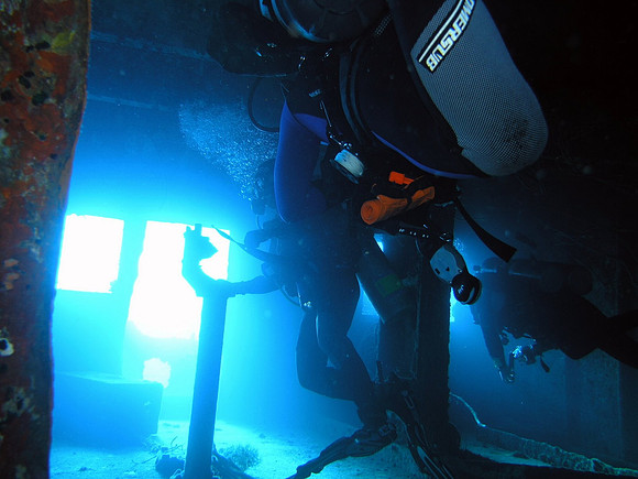 The wreck of Ghiannis "D" at Abu Nuhas, inside