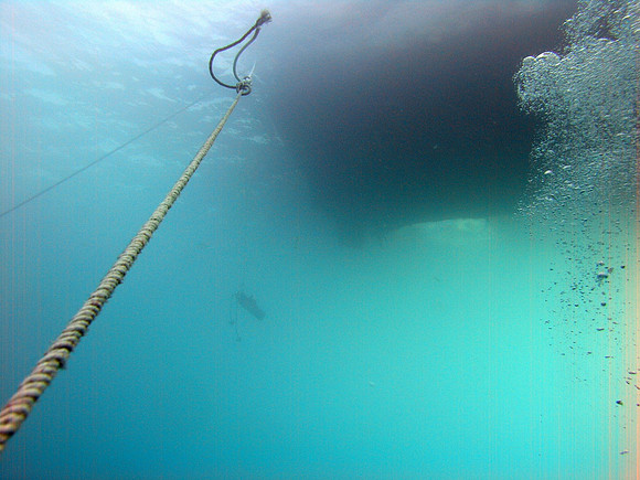 Wreck of S/S Thistlegorm, guide line to Superior