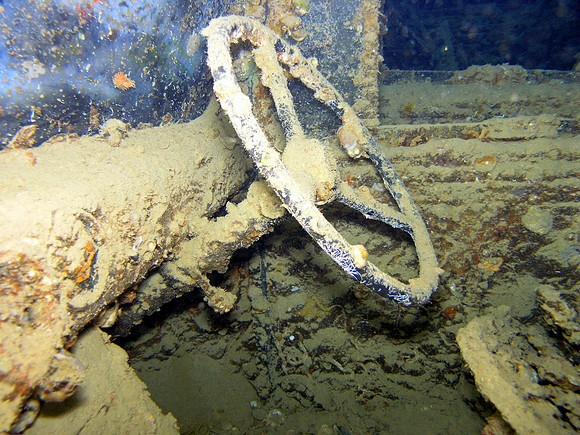 Thistlegorm, steering wheel of a truck