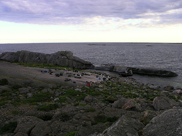 veneranta, ja kaikki sukelluskamat kalliolla