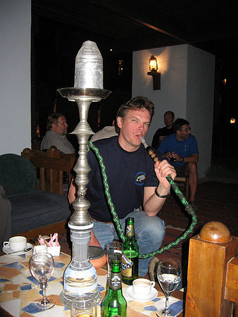 Egyptian water pipe smoking