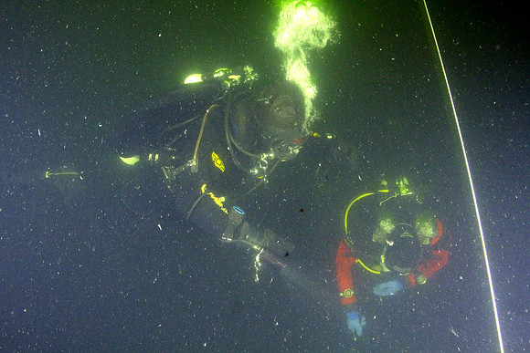 The other divers going down past us.