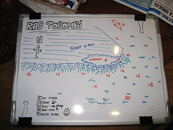 Ras Torombi dive briefing