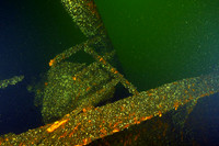 at the west end there is a forward cabin and it's remains.