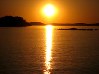 Sun sets on Baltc Sea