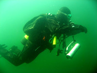 Utö, wreck of Park Victory. At 5m deco stop.