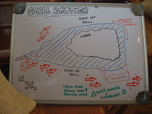 Small Brother island, dive briefing
