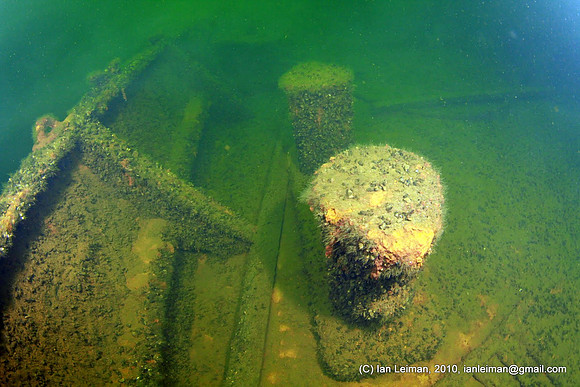 ship bollards on right side rear section