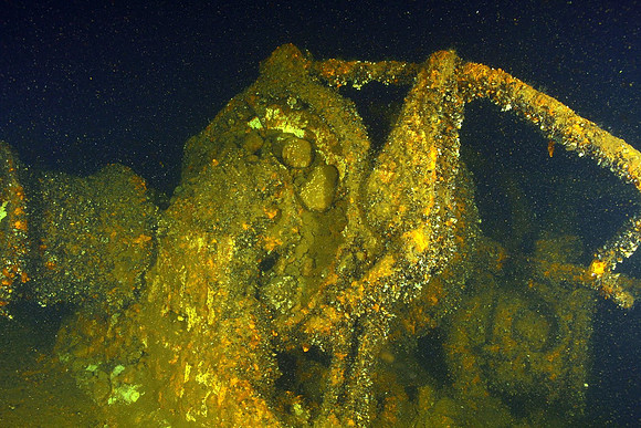 Winch for the left anchor.